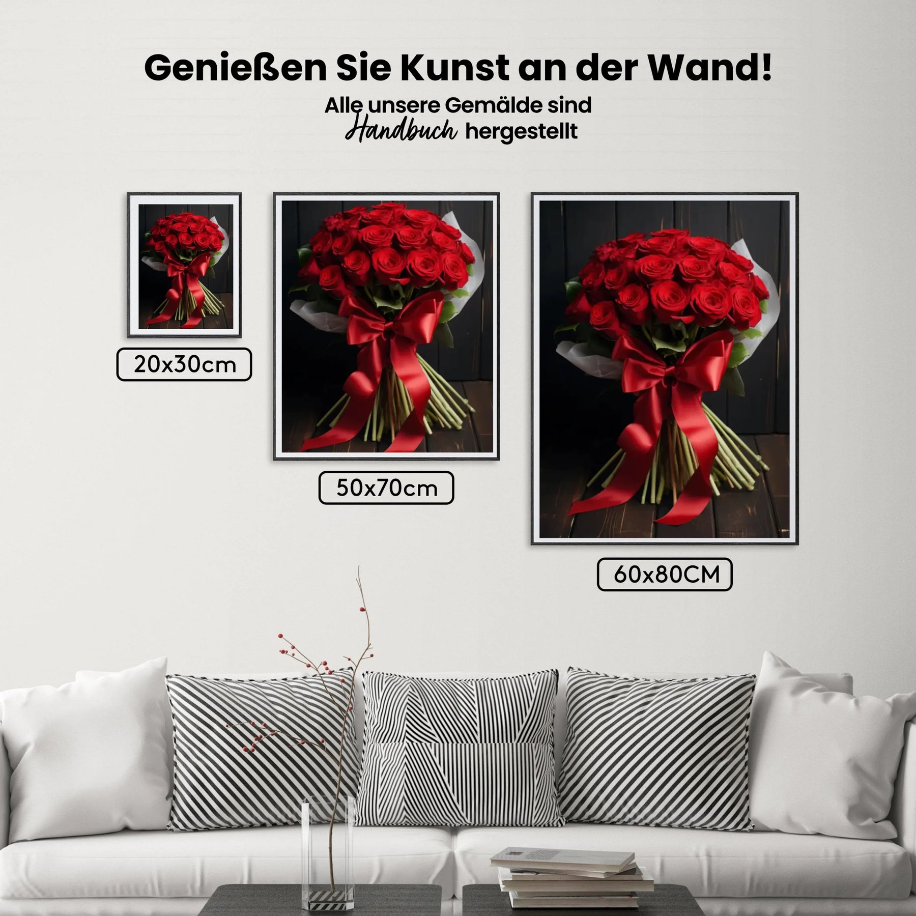 Rote Rosen - Malen nach Zahlen