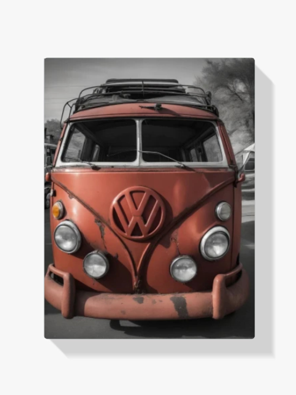 Roter Bus mit Rost - Malen nach Zahlen