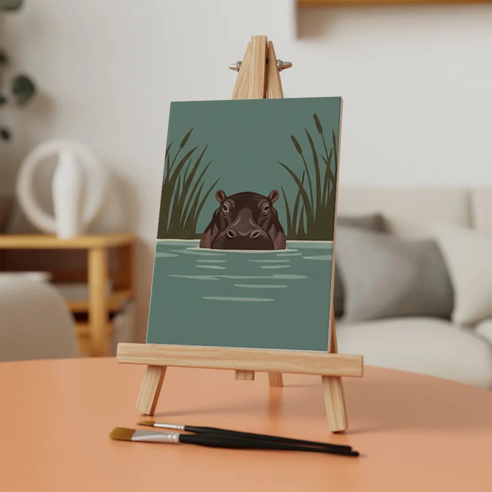 Måla efter siffror - 6 minimålningar | Set med abstrakta affirmationer