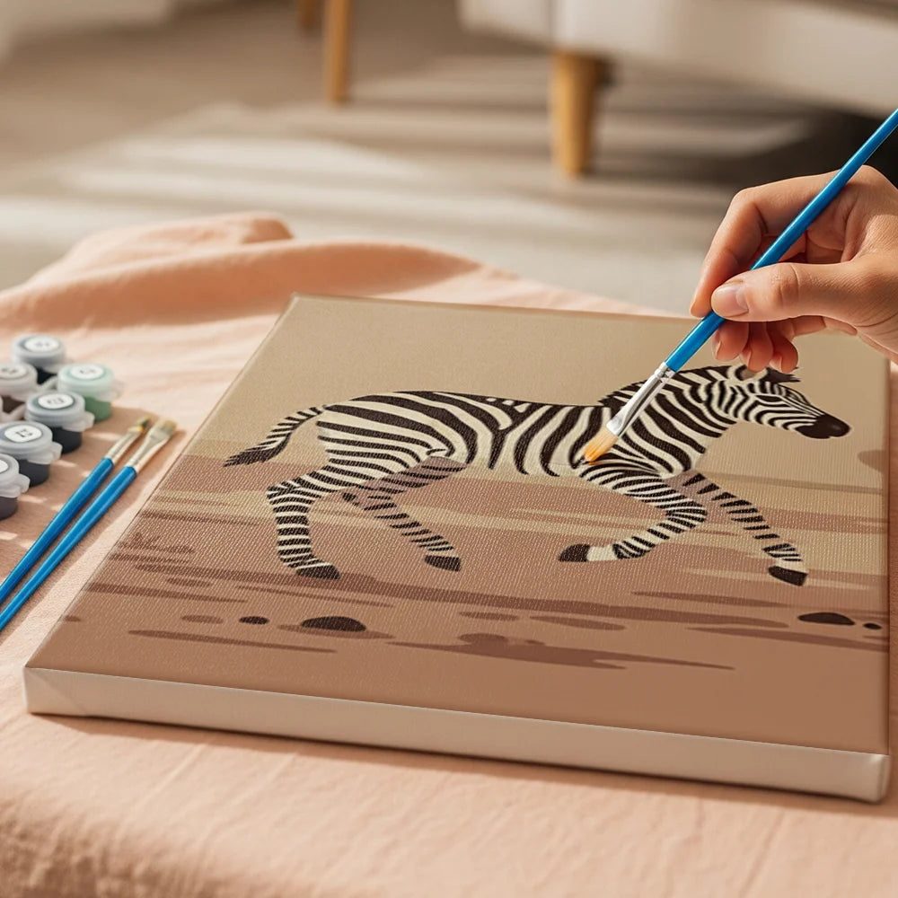 Måla efter siffror - 6 minimålningar | Set med abstrakta affirmationer