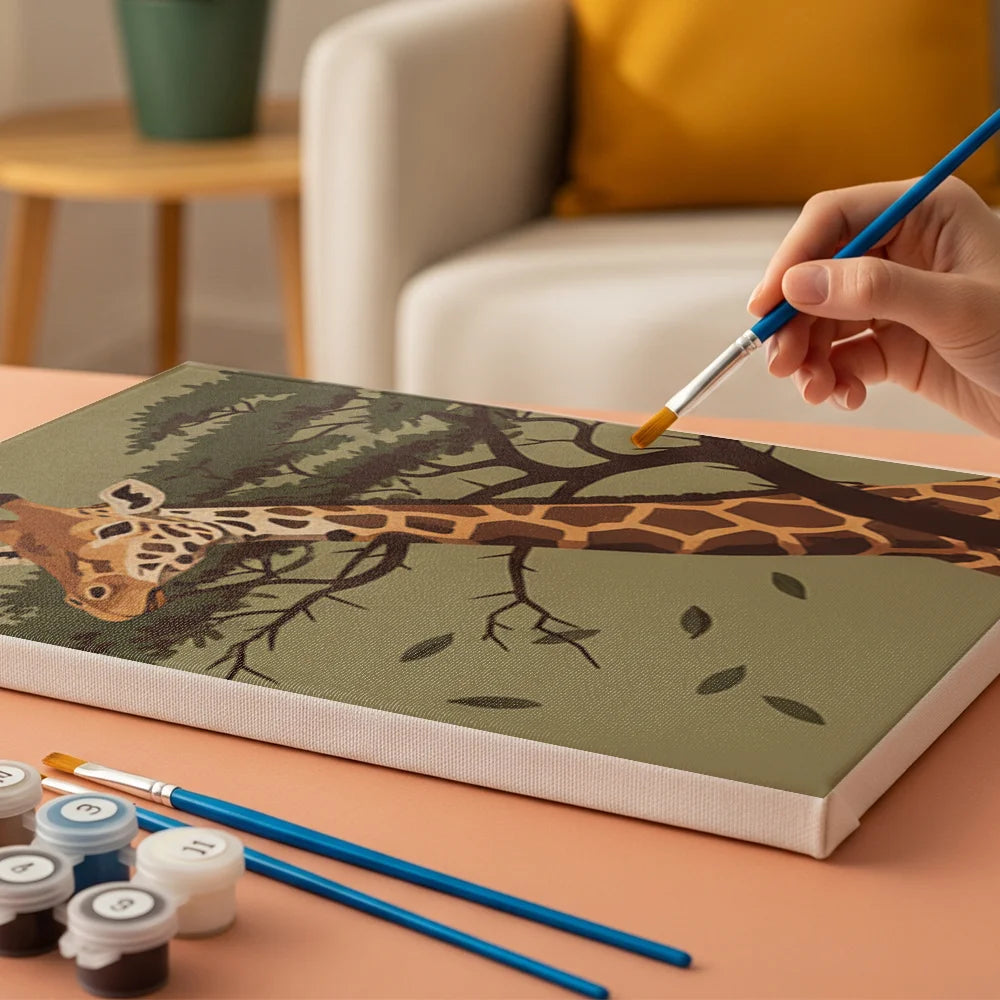 Måla efter siffror - 6 minimålningar | Set med abstrakta affirmationer