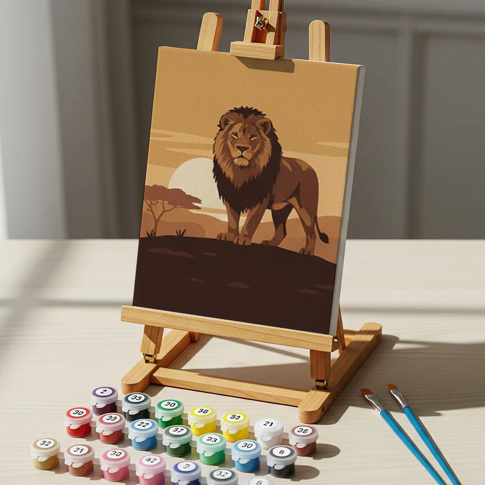 Måla efter siffror - 6 minimålningar | Set med abstrakta affirmationer