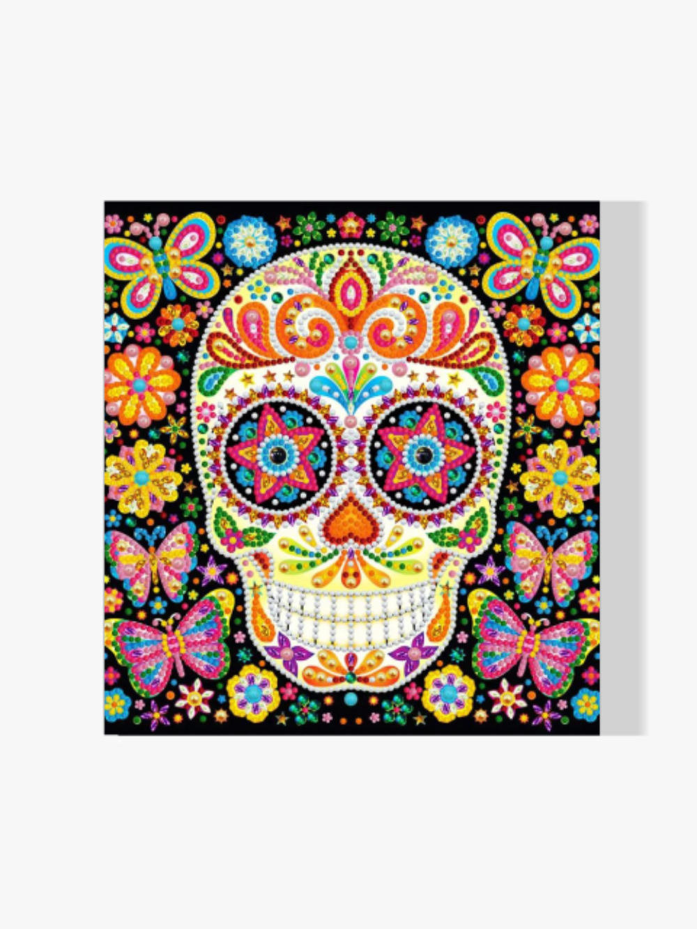 Schädel Schmetterlinge | Glow in the Dark - Malen nach Zahlen