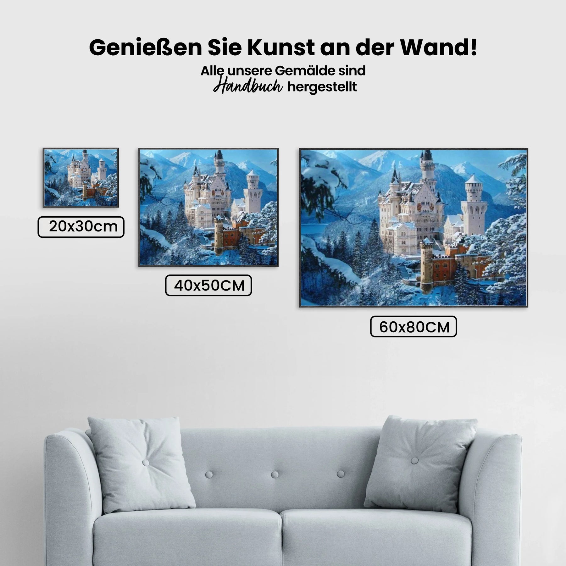 Schloss Winter - Malen nach Zahlen