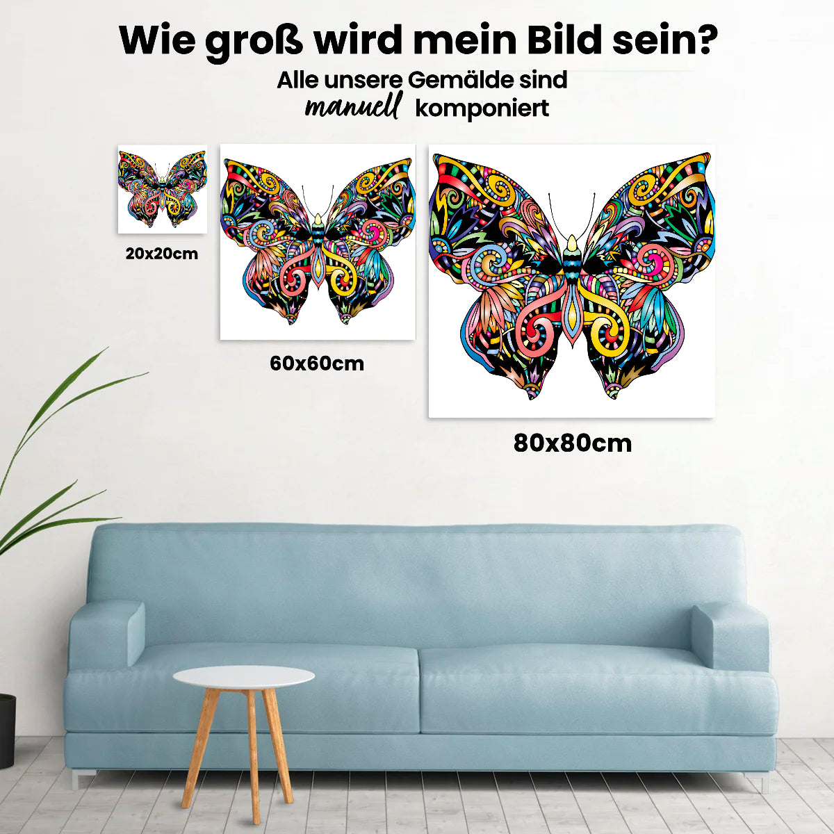 Schmetterling Mandala - Malen nach Zahlen