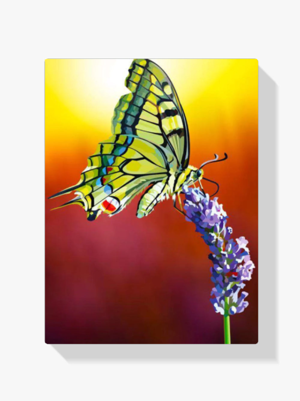 Schmetterling auf Lavendel - Malen nach Zahlen