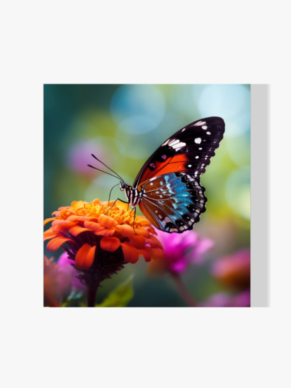 Schmetterling auf einer Blume - Malen nach Zahlen