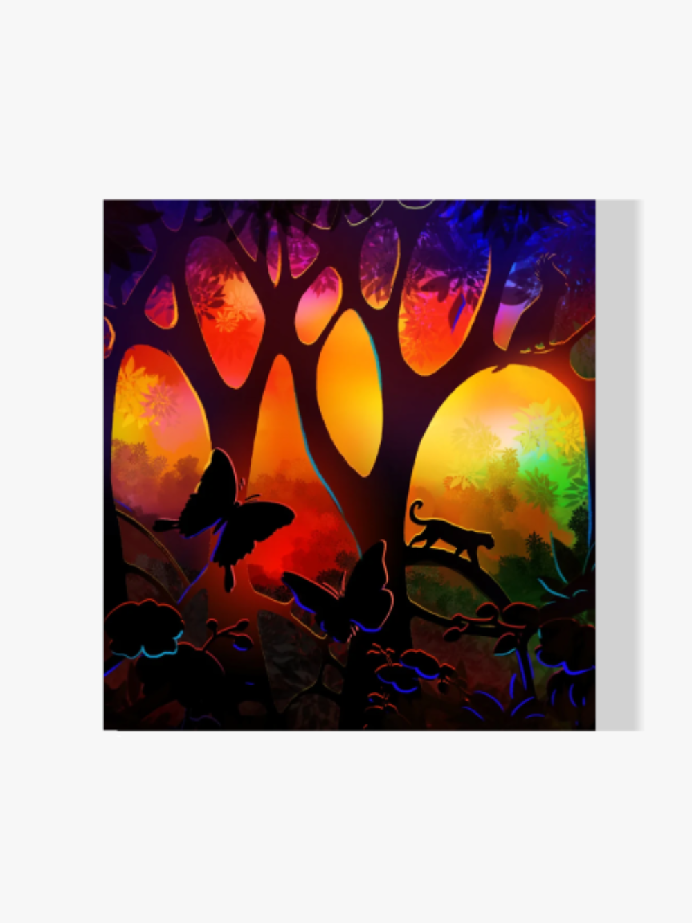 Schmetterling bei Sonnenuntergang | Exklusives Design - Malen nach Zahlen