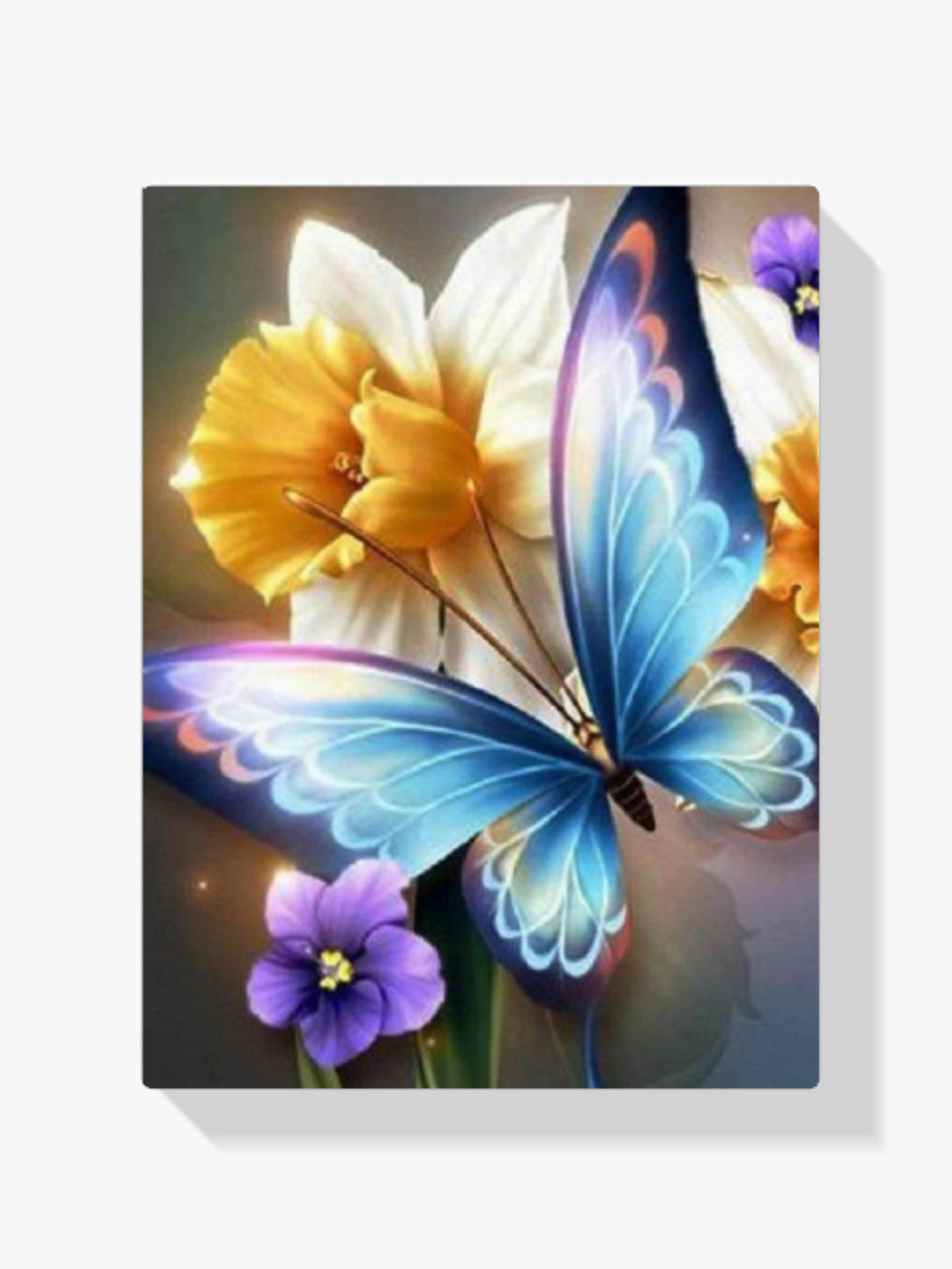 Schmetterling mit Blume - Malen nach Zahlen