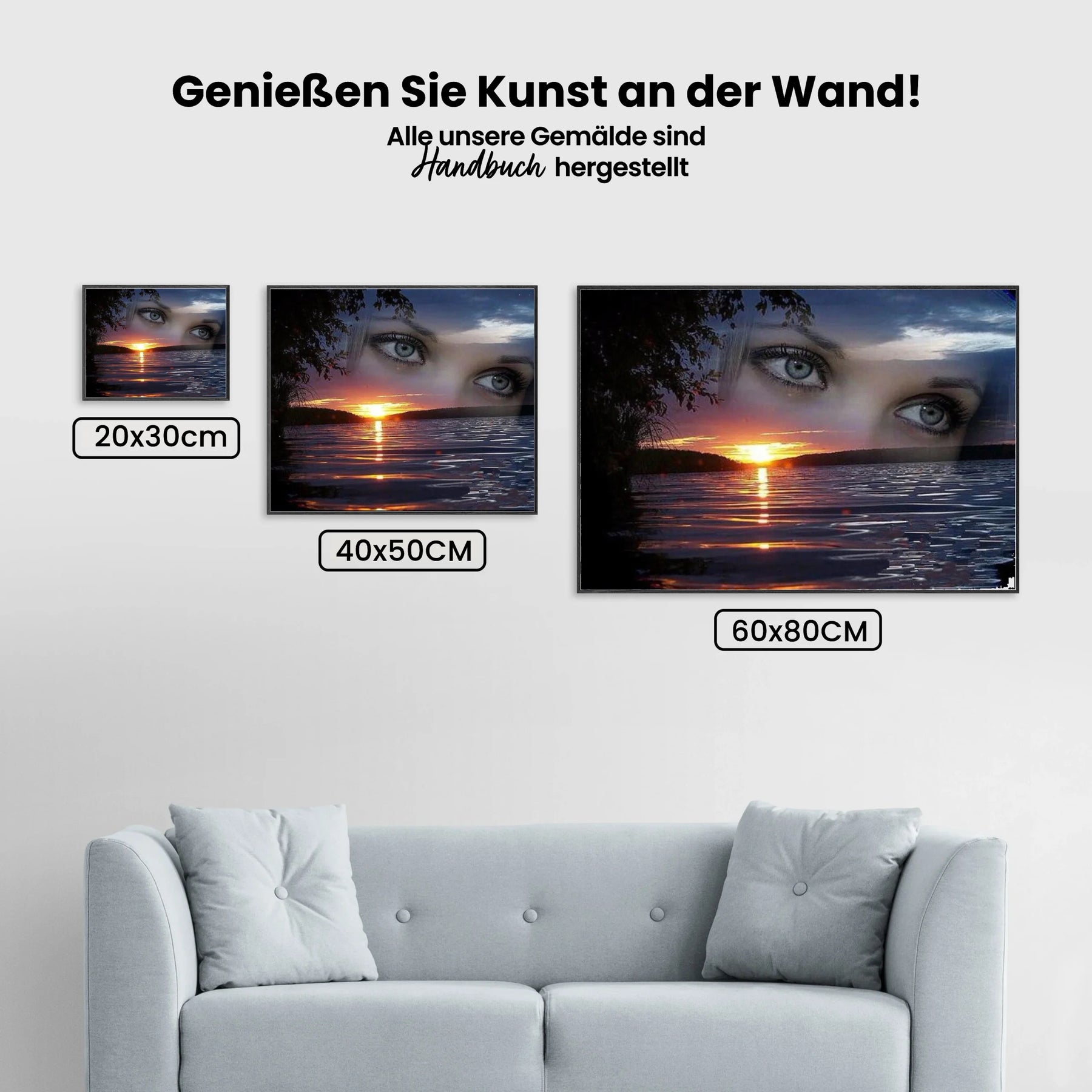 Sonnenuntergang - Gesicht - Malen nach Zahlen