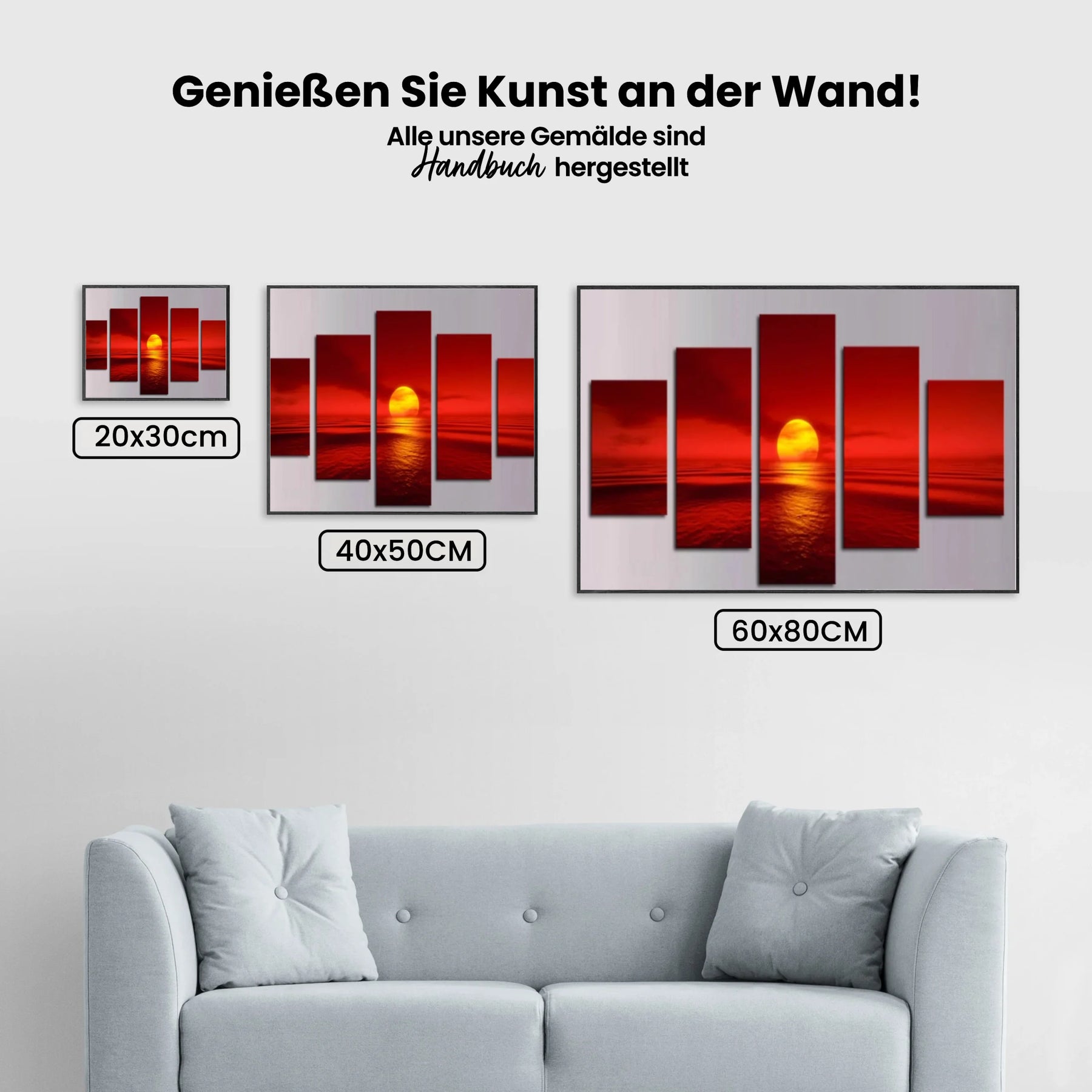 Sonnenuntergang | 5 Teile - Malen nach Zahlen