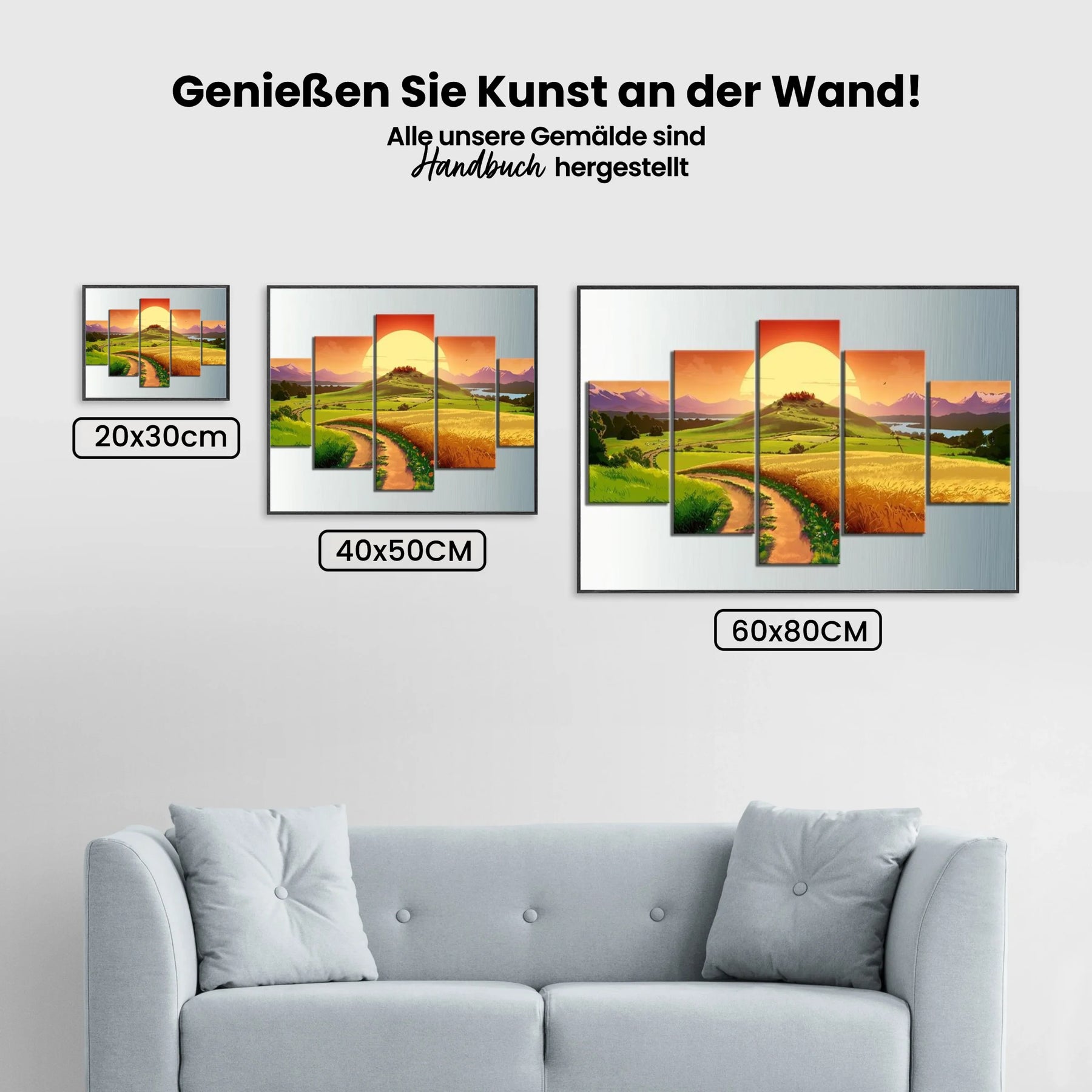 Sonnenuntergang | 5 Teile - Malen nach Zahlen