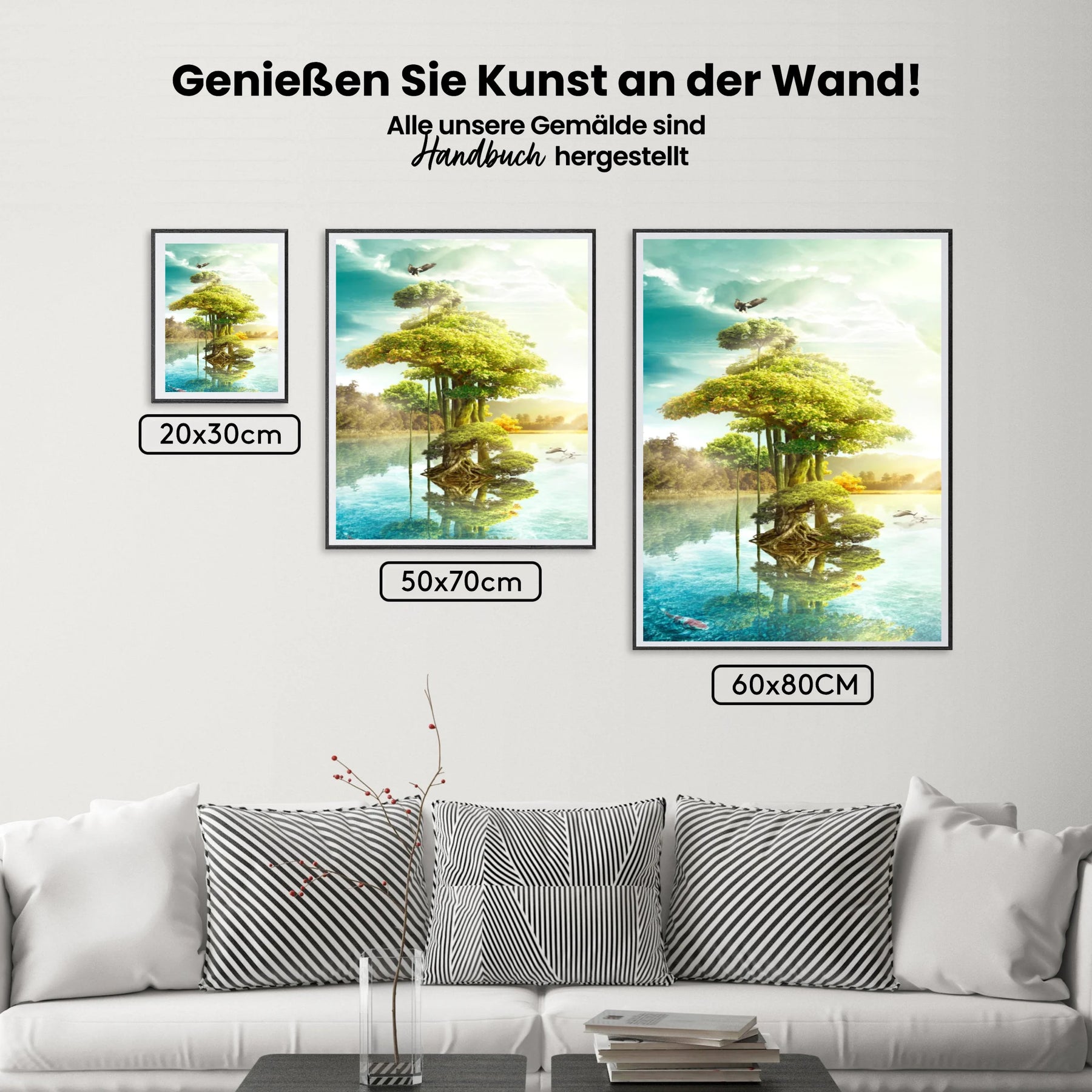 Spiegel Seebaum - Malen nach Zahlen