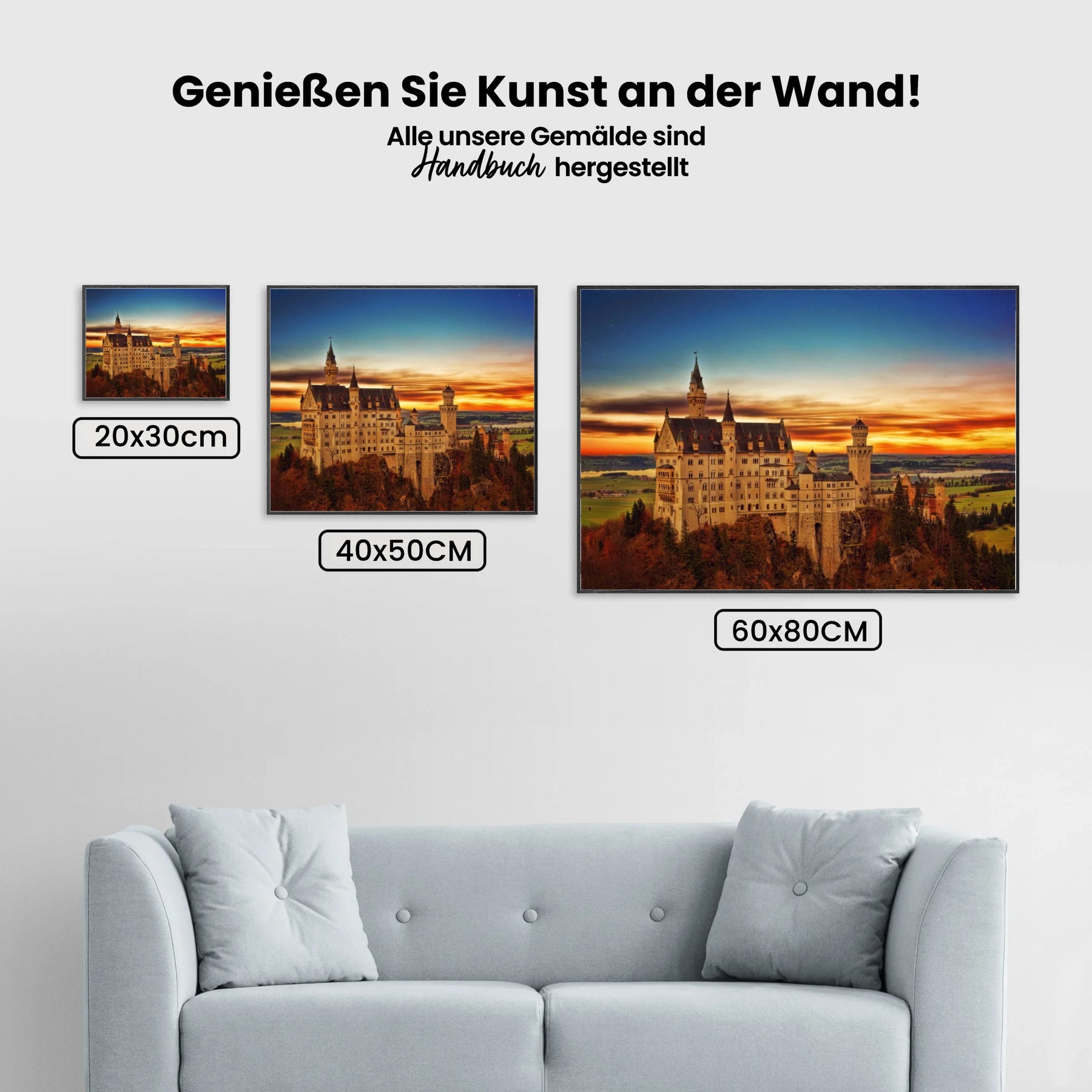 Schloss Neuschwanstein - Malen nach Zahlen