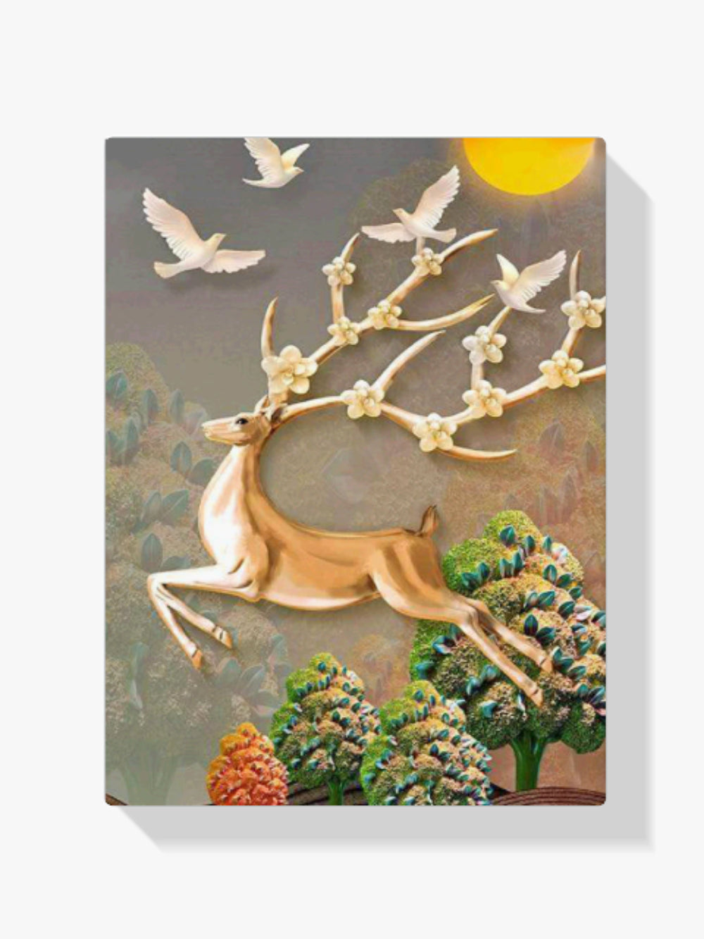 Springender Hirsch | Großformat - Malen nach Zahlen