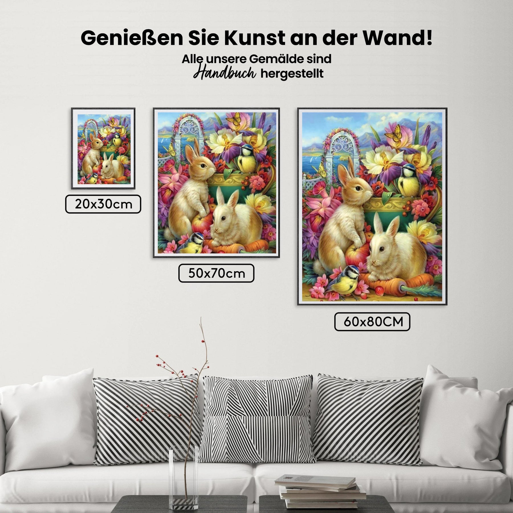 Tiere Ostern - Malen nach Zahlen