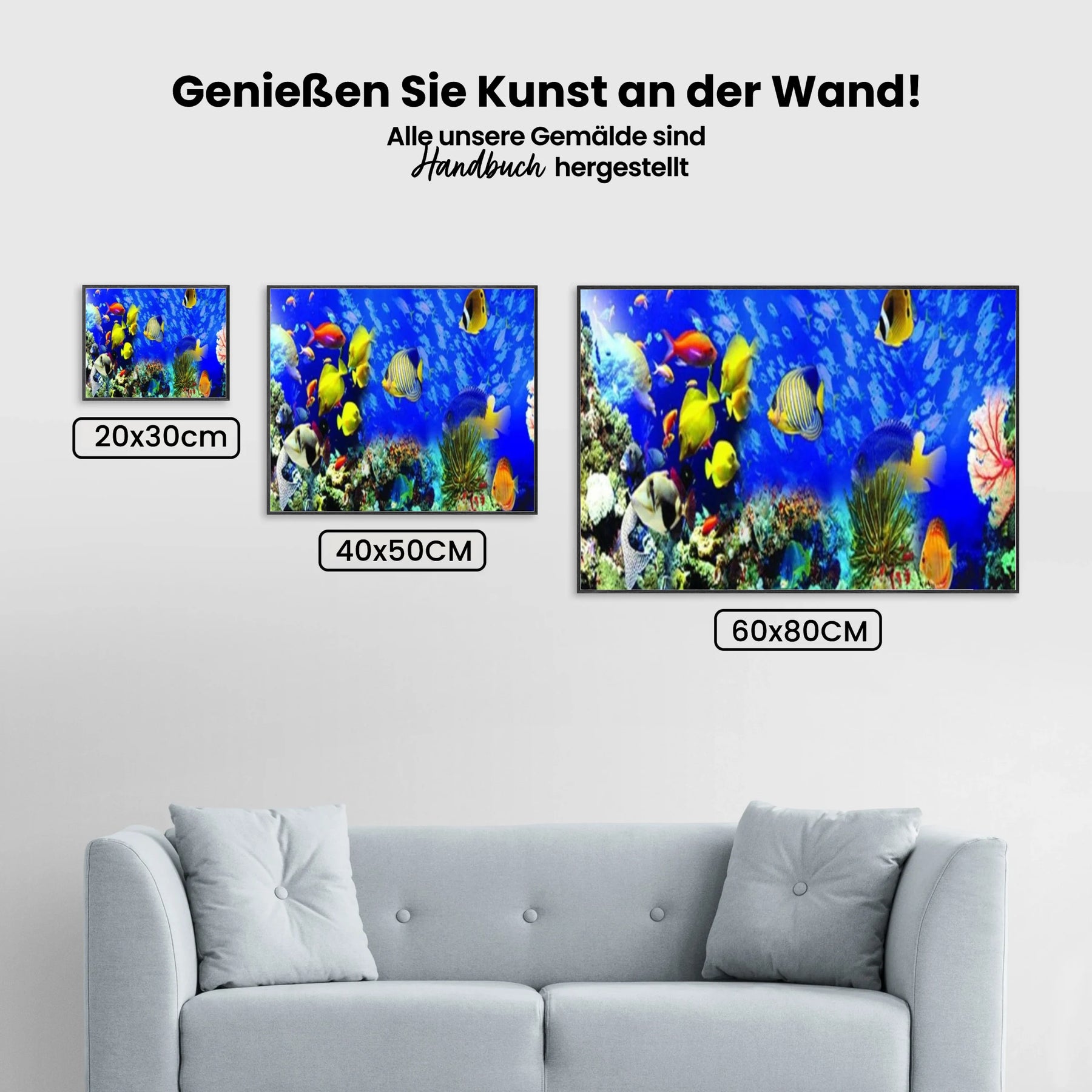 Tropische Fische | Großformat - Malen nach Zahlen