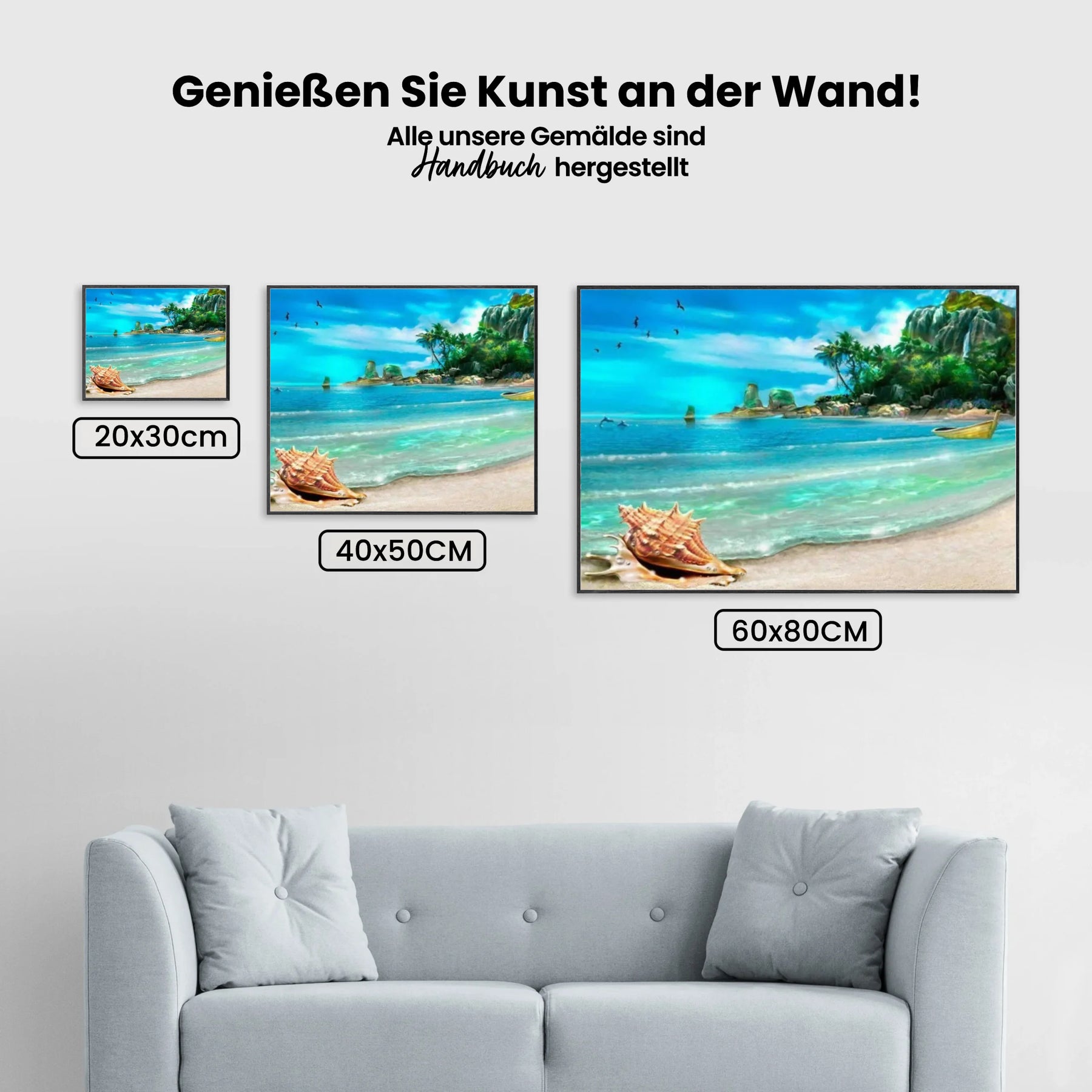 Tropischer Strand - Malen nach Zahlen