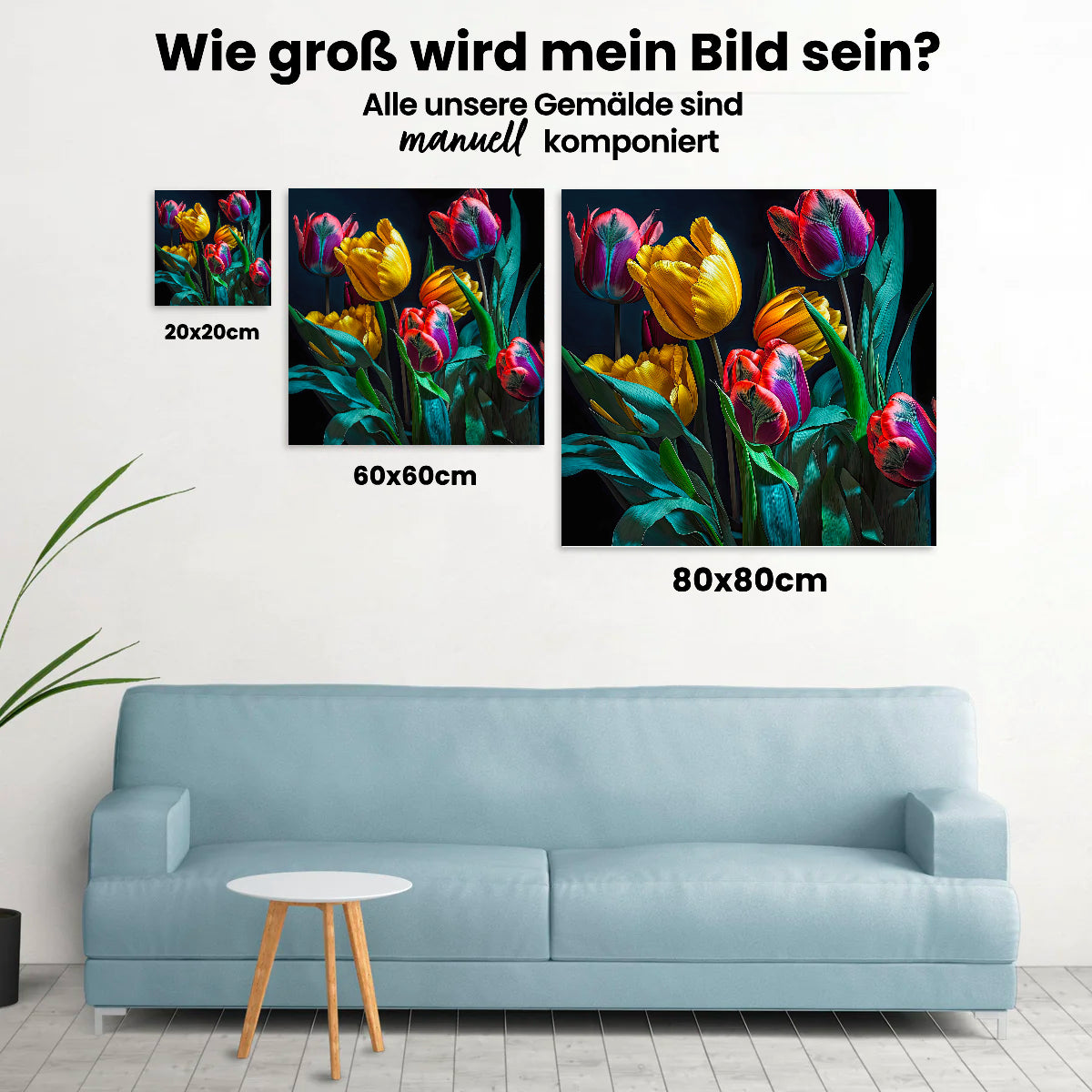 Tulpen Kunst - Malen nach Zahlen