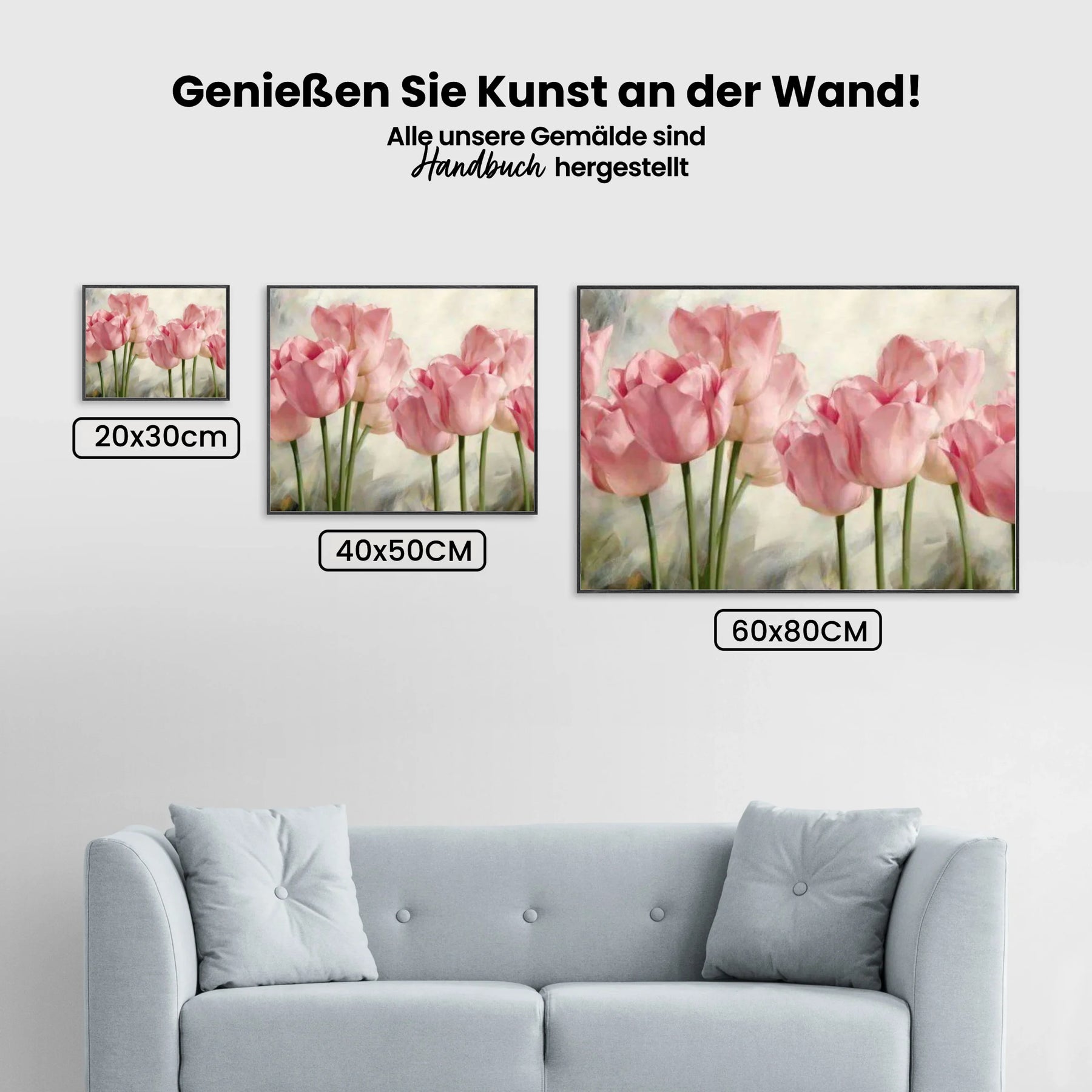 Tulpen Rosa - Malen nach Zahlen