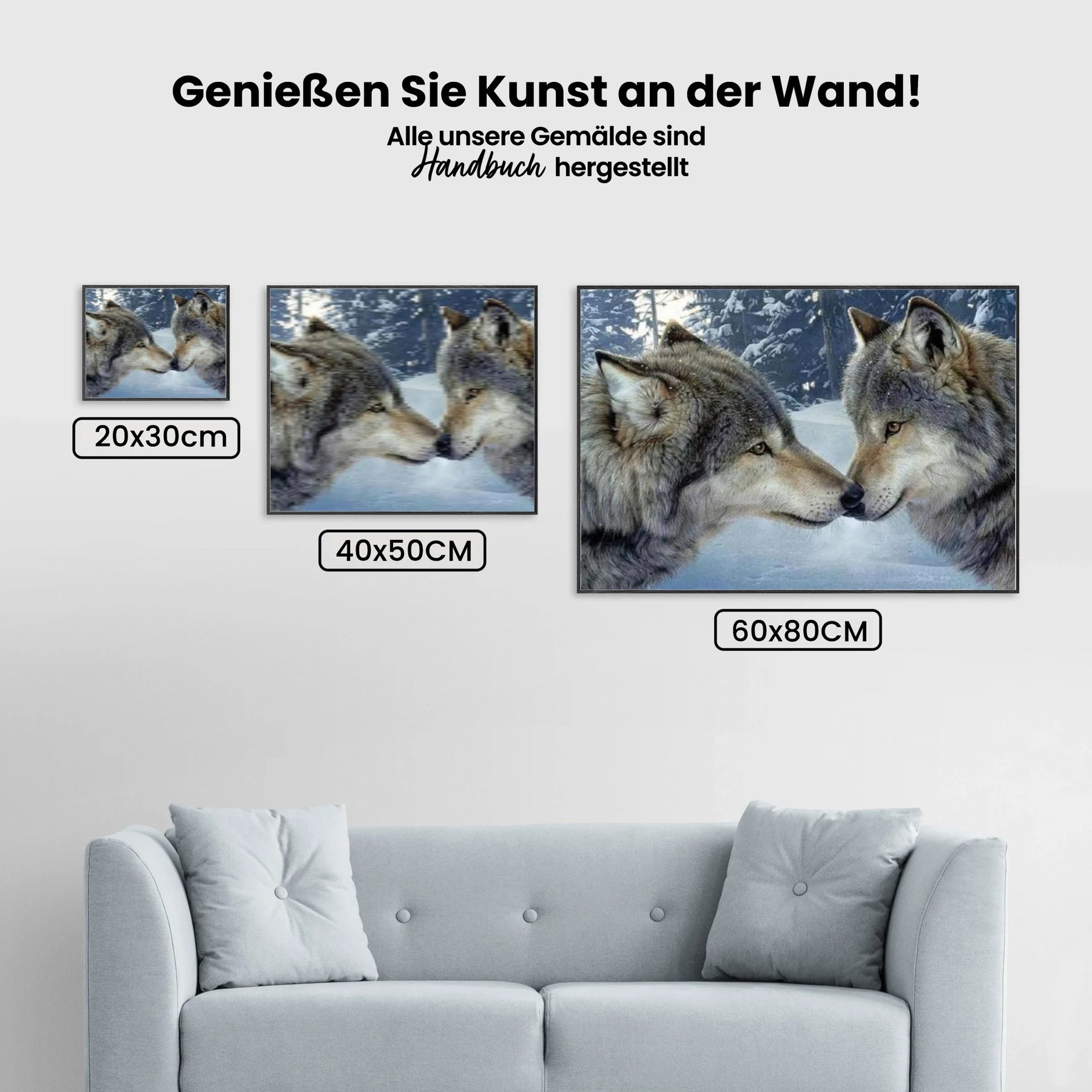 Verliebte Wölfe - Malen nach Zahlen