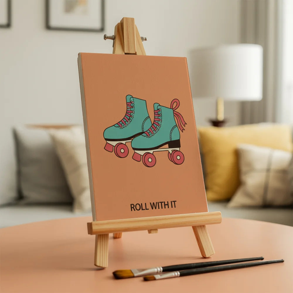 Måla efter siffror - 6 minimålningar | Set med abstrakta affirmationer