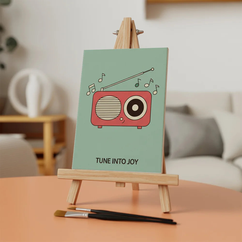 Måla efter siffror - 6 minimålningar | Set med abstrakta affirmationer