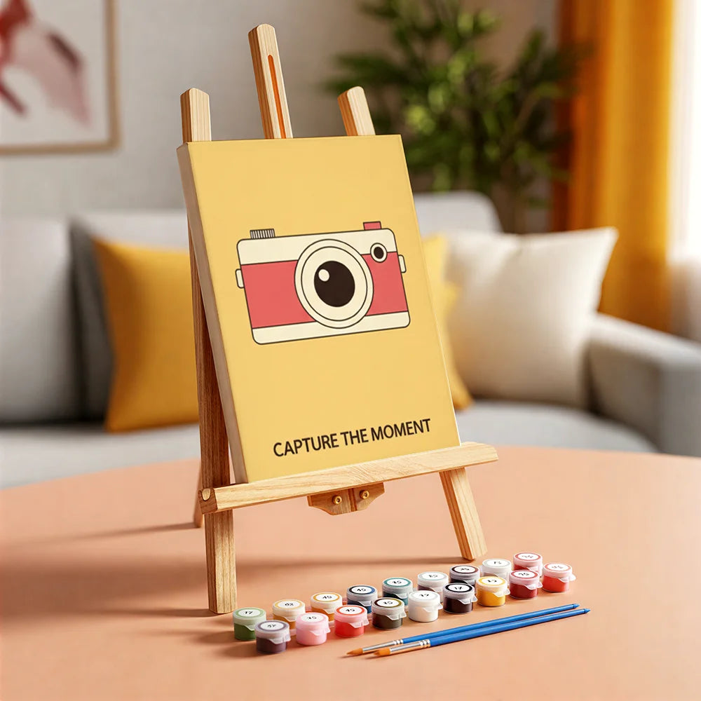 Måla efter siffror - 6 minimålningar | Set med abstrakta affirmationer