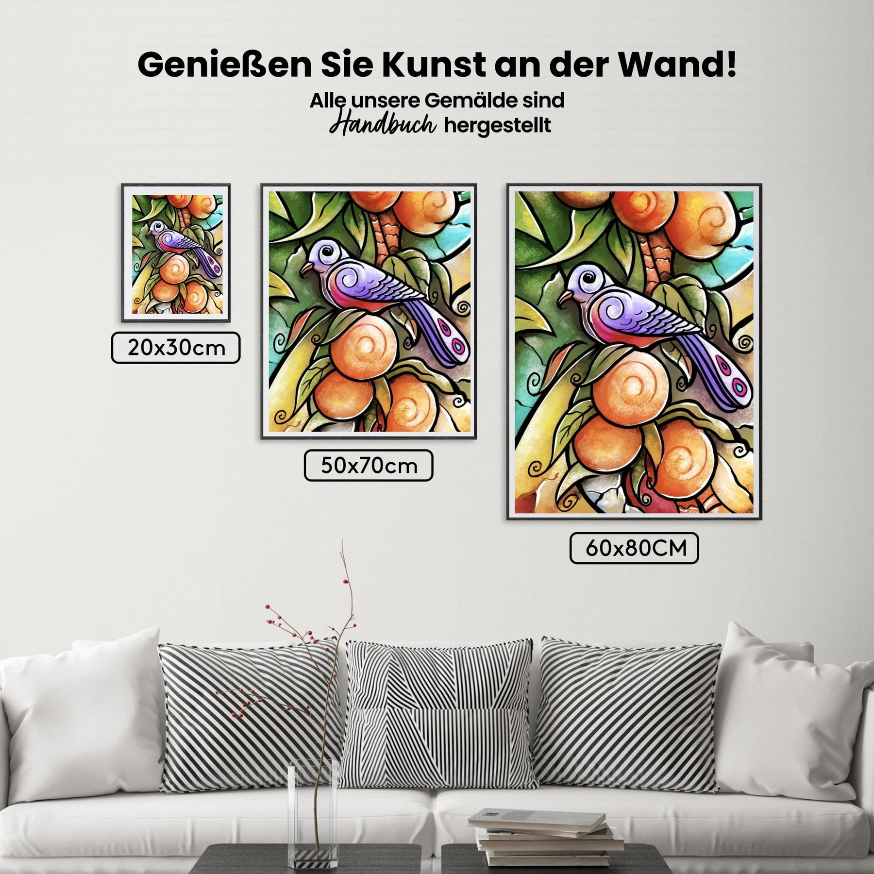 Vogel im Baum | Exklusives Design - Malen nach Zahlen