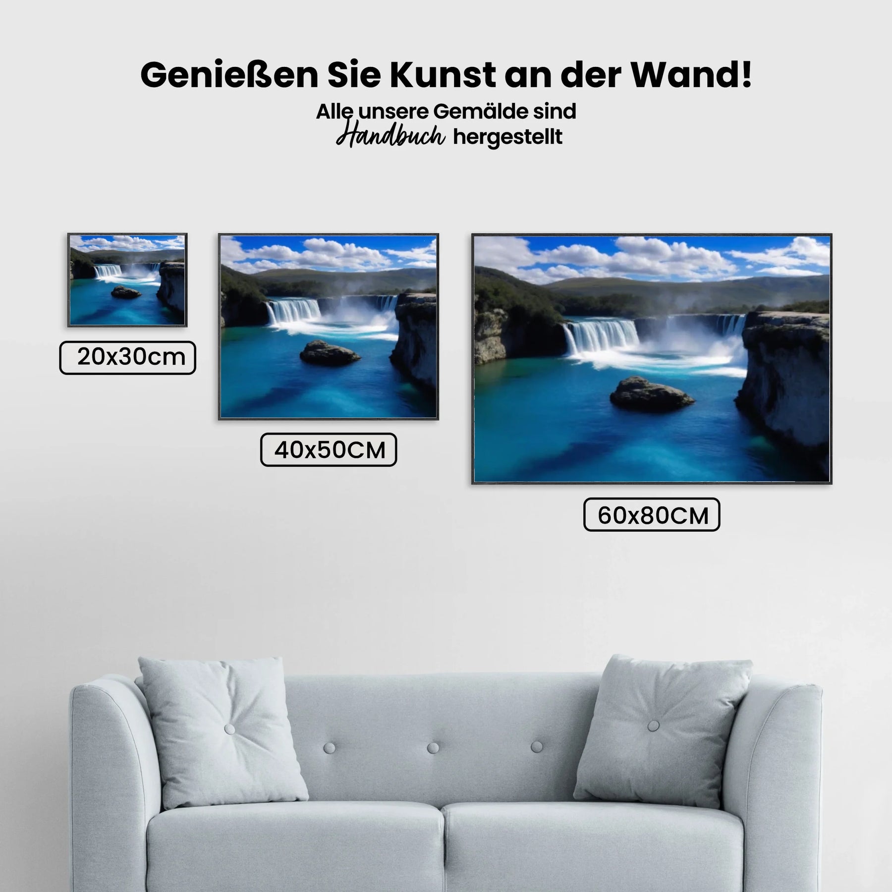 Wasserfall Blaues Wasser - Malen nach Zahlen