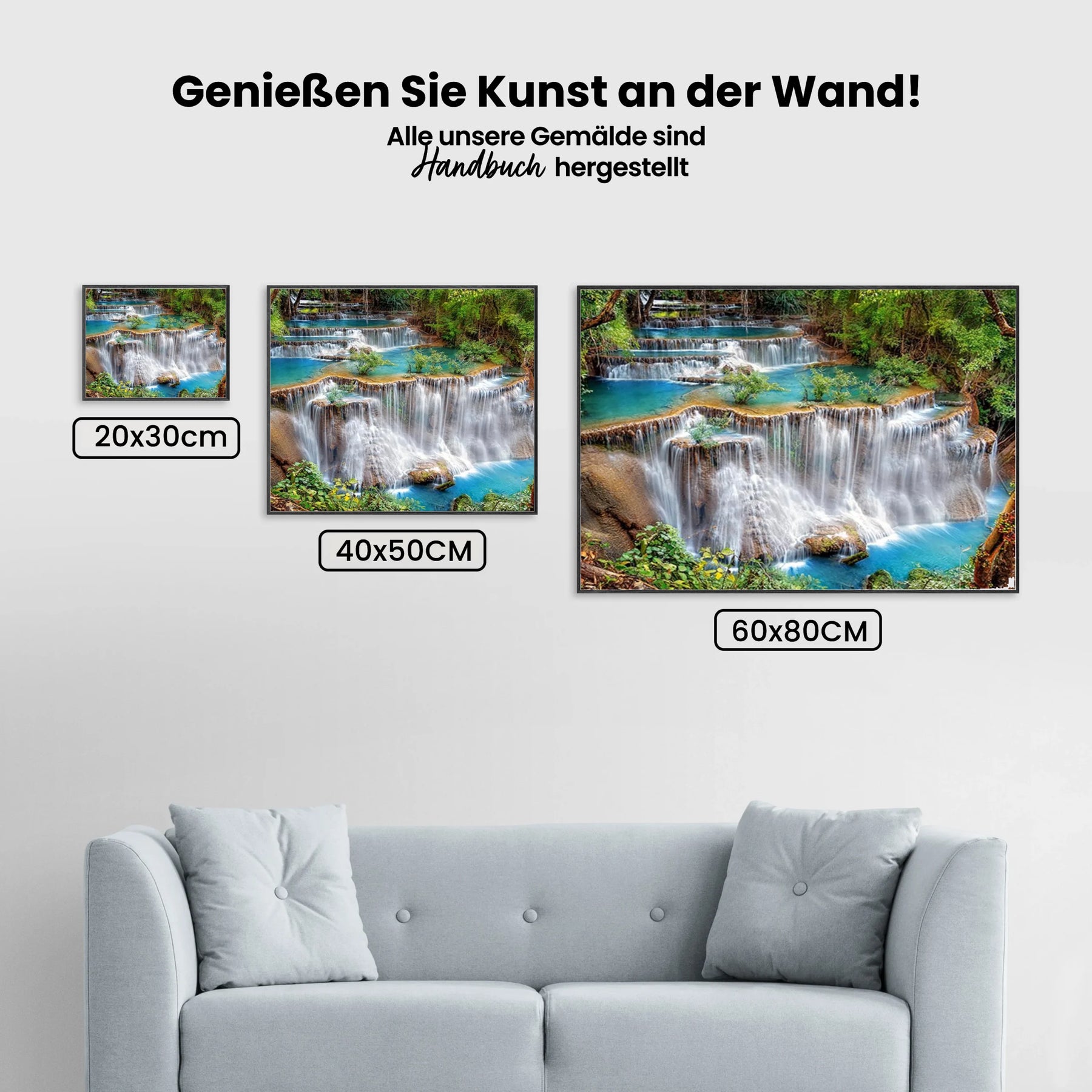Wasserfall - Malen nach Zahlen