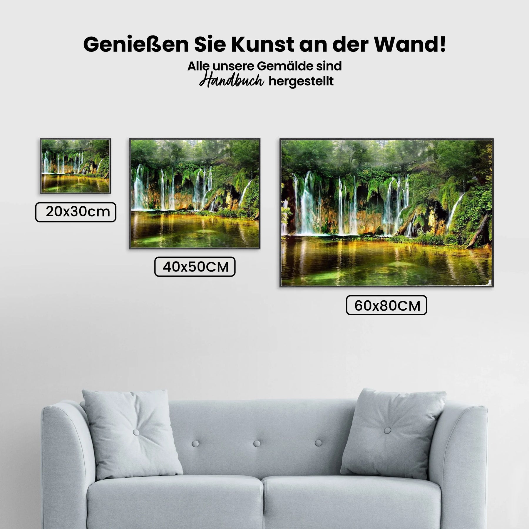 Wasserfall - Malen nach Zahlen