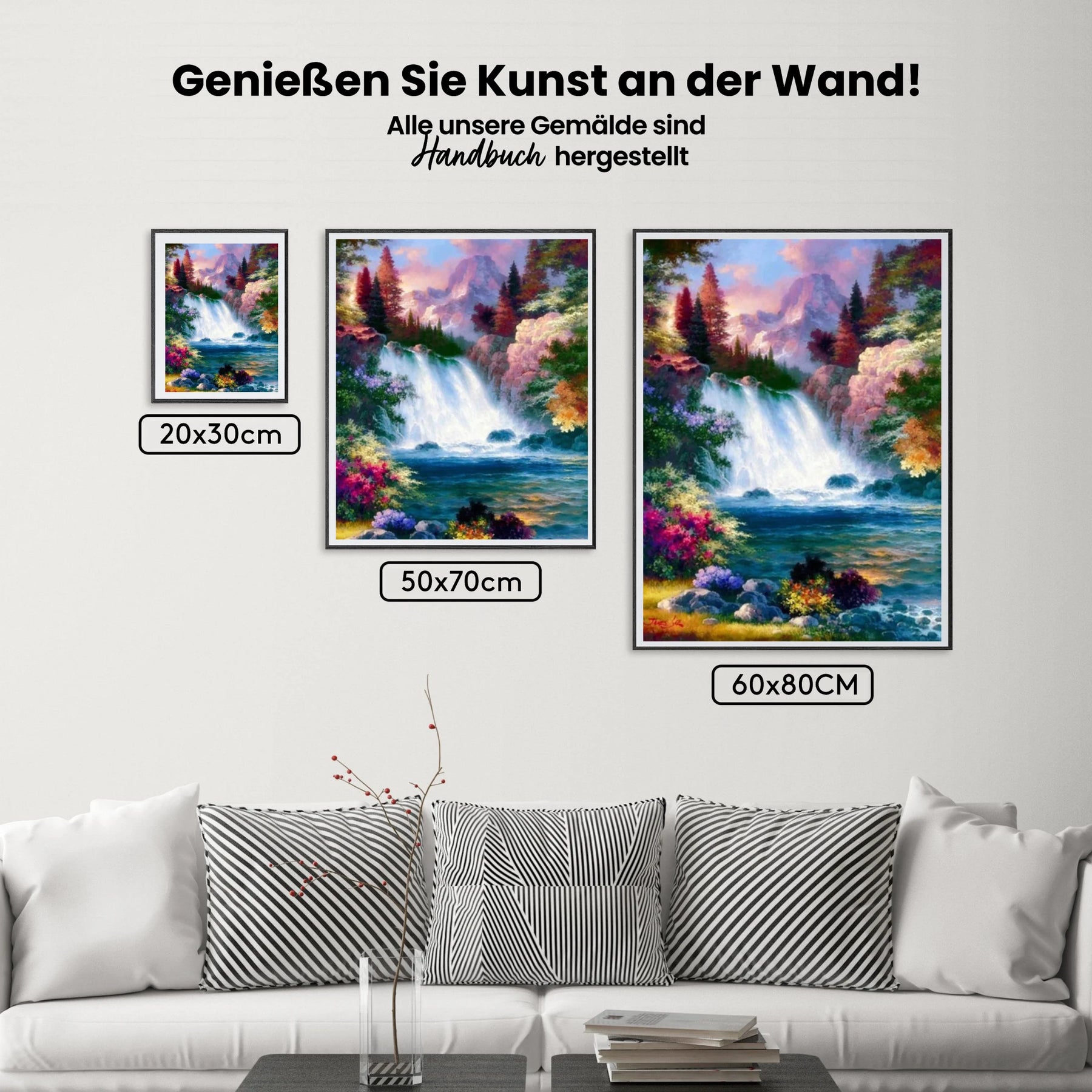 Wasserfall - Malen nach Zahlen