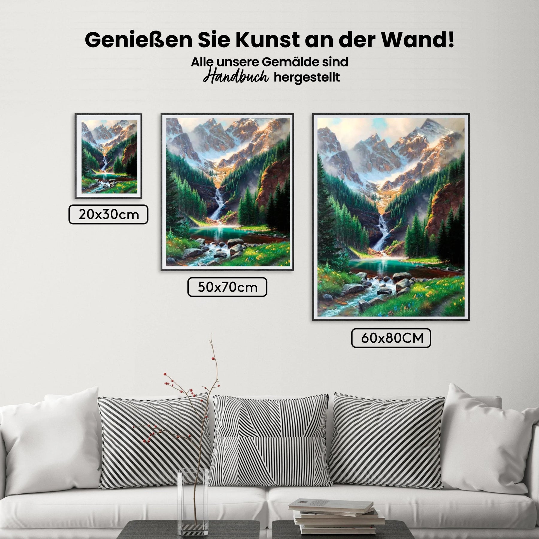 Wasserfall - Malen nach Zahlen