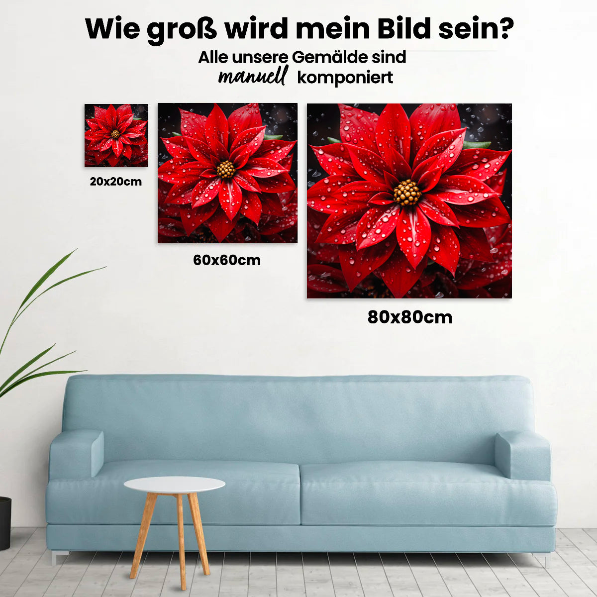 Weihnachtsblume - Malen nach Zahlen