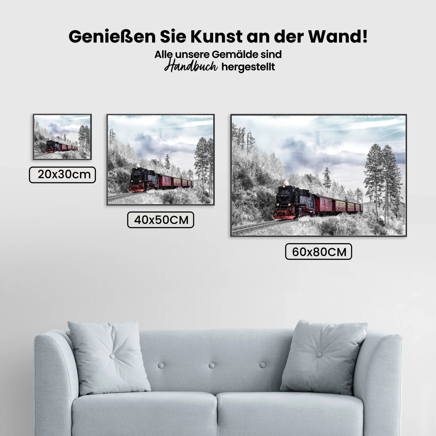 Winter-Express - Malen nach Zahlen