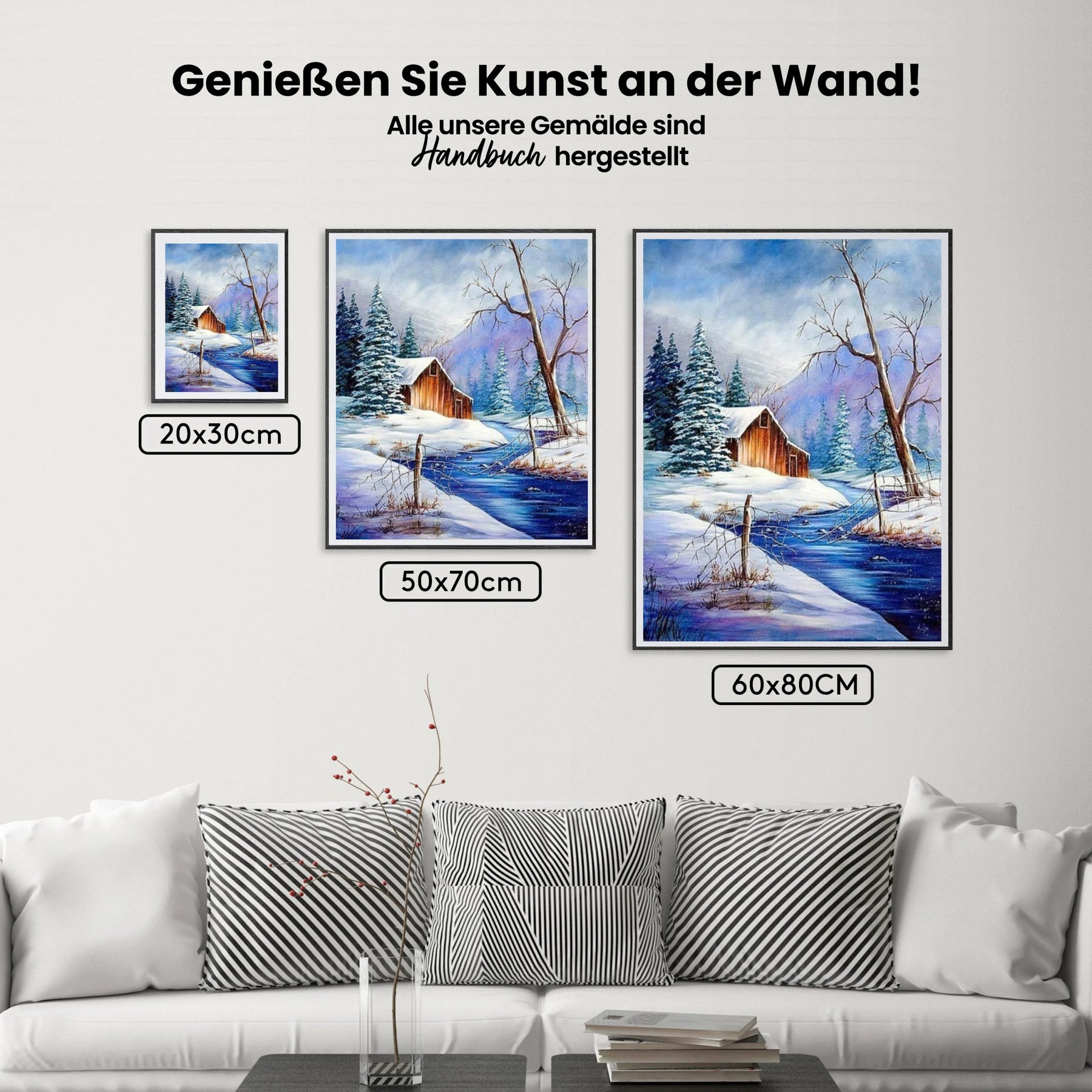 Winterlandschaft - Malen nach Zahlen