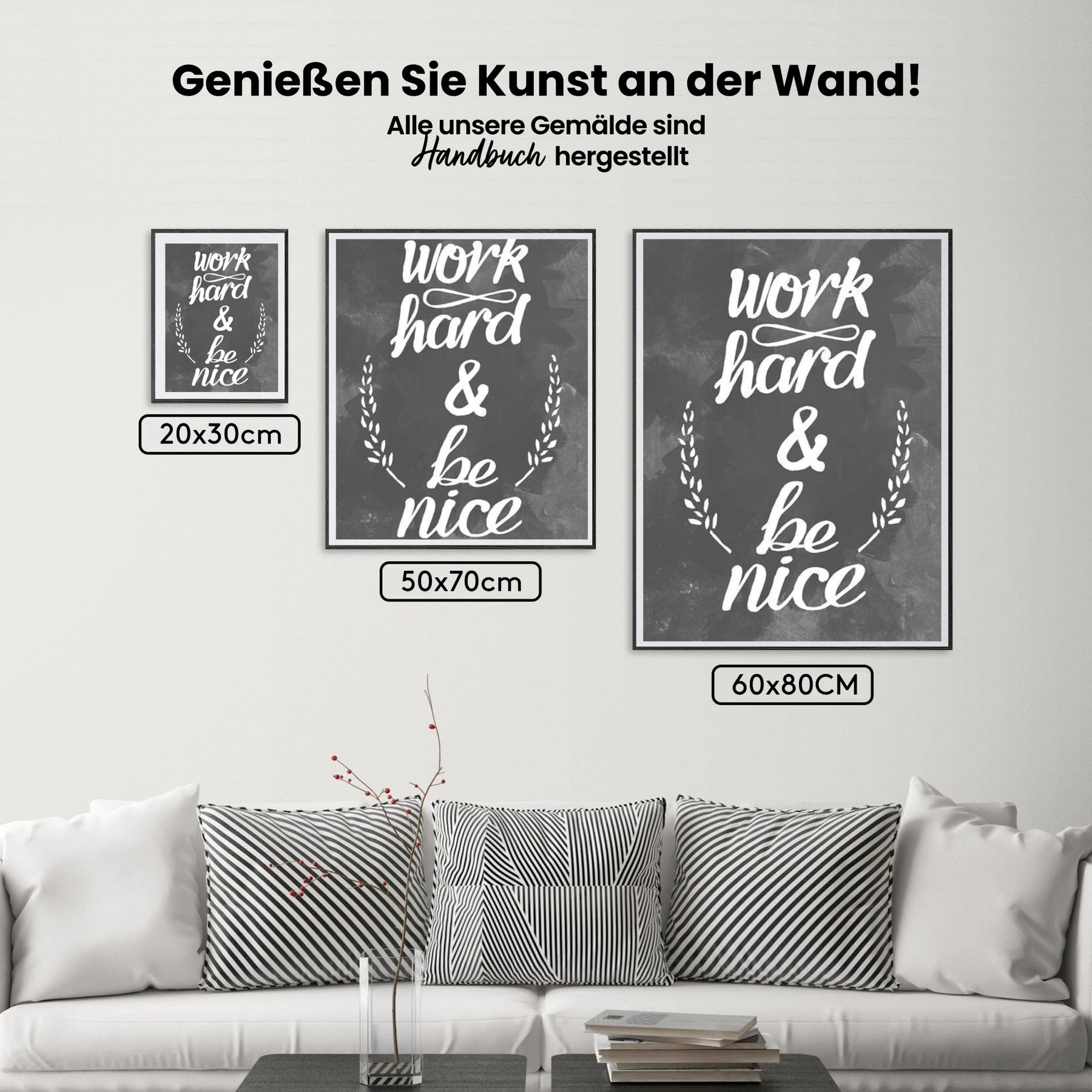 Work Hard & Be Nice - Malen nach Zahlen