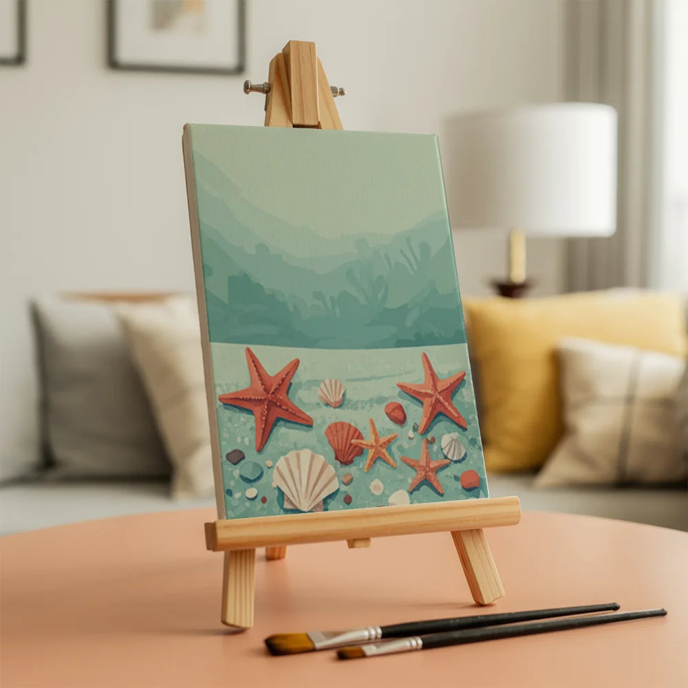 Måla efter siffror - 6 minimålningar | Set med abstrakta affirmationer