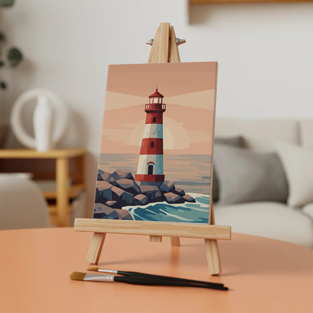 Måla efter siffror - 6 minimålningar | Set med abstrakta affirmationer