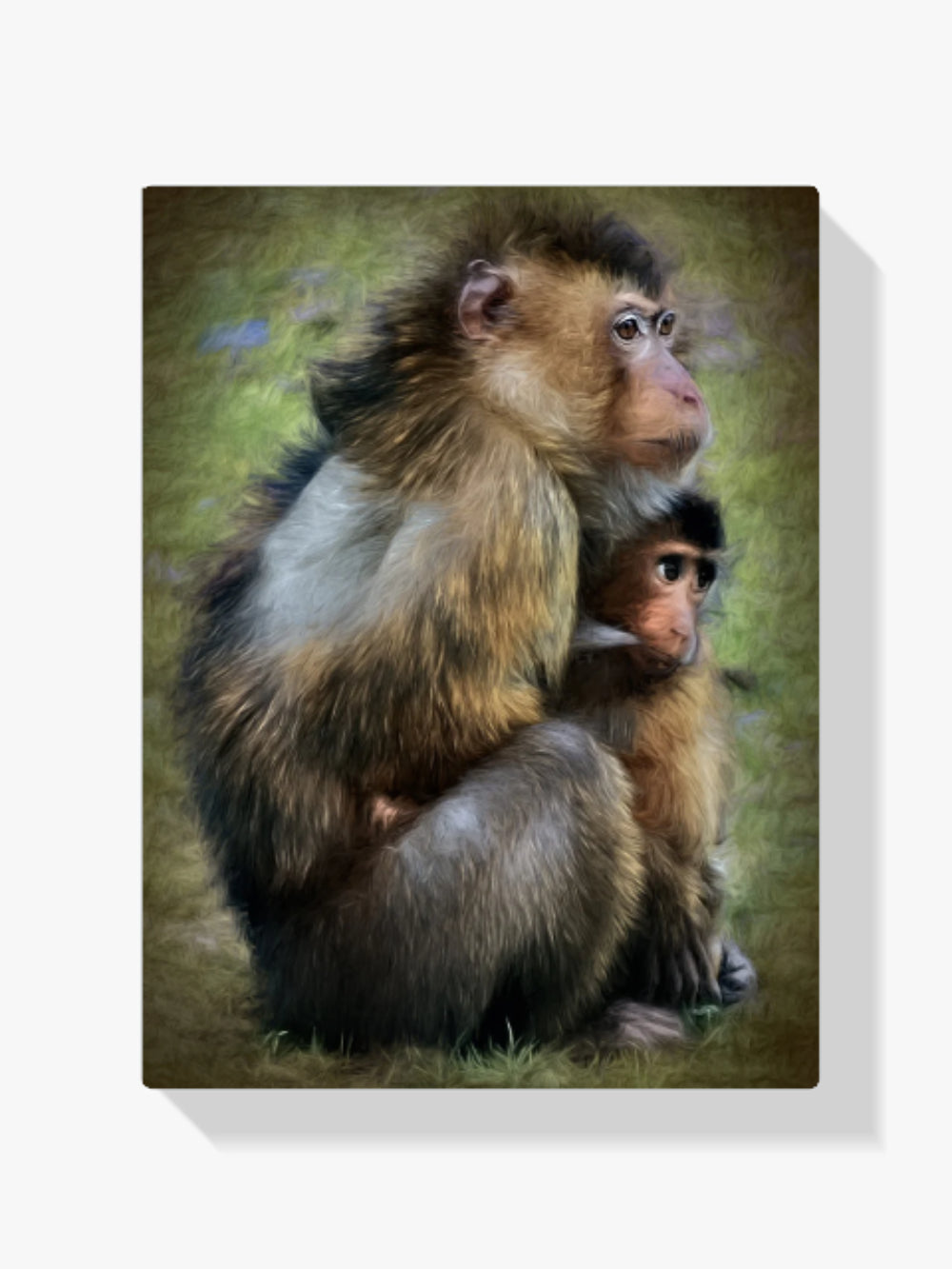 Zwei Äffchen - Malen nach Zahlen