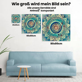 Antikes Mandala | Aurora Borealis - Malen nach Zahlen