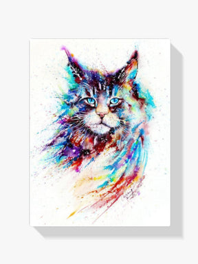 Aquarellkunst Katze - Malen nach Zahlen