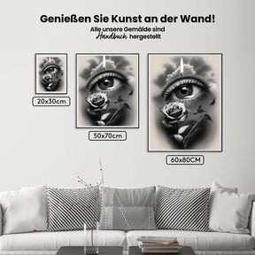 Auge - Rose - Malen nach Zahlen
