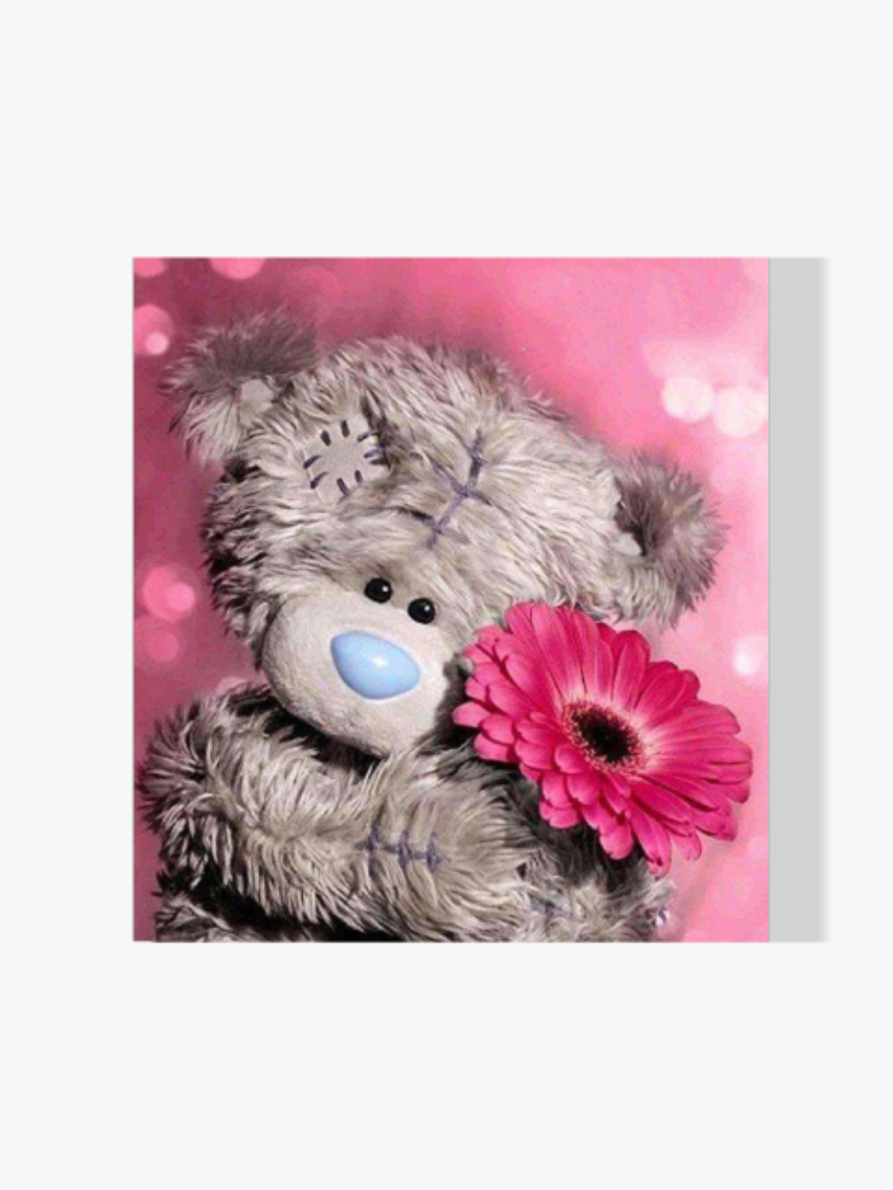 Bär mit Blume - Malen nach Zahlen