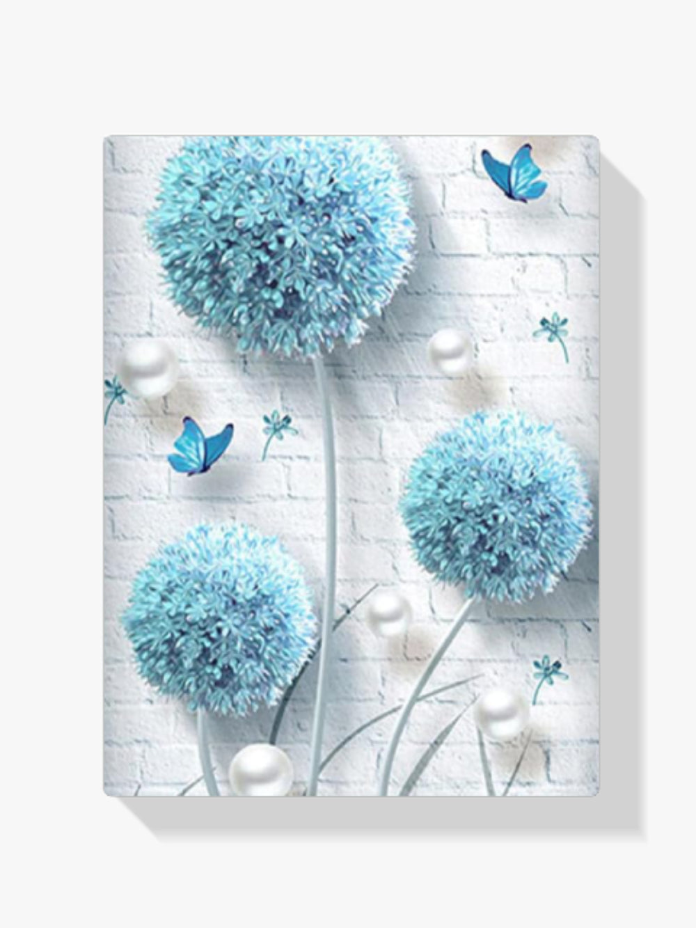 Blauer Pusteblume - Schmetterlinge XL - Malen nach Zahlen