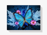 Blauer Schmetterling - Malen nach Zahlen