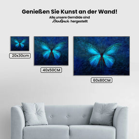 Blauer Schmetterling - Malen nach Zahlen