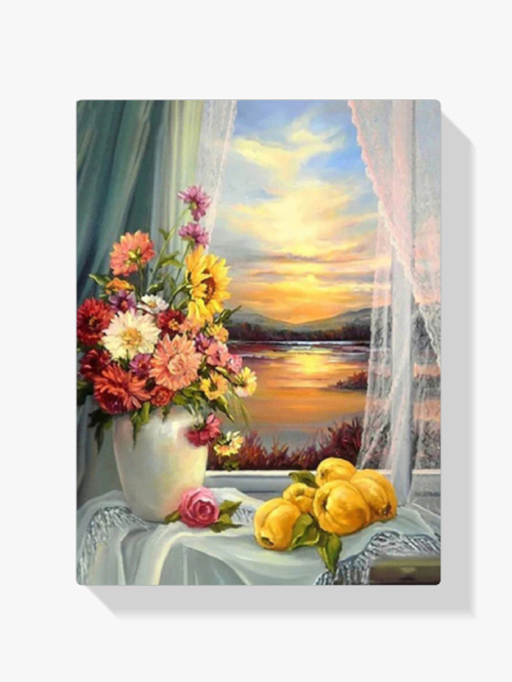 Blumen Am Fenster - Malen nach Zahlen