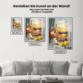 Blumen Am Fenster - Malen nach Zahlen